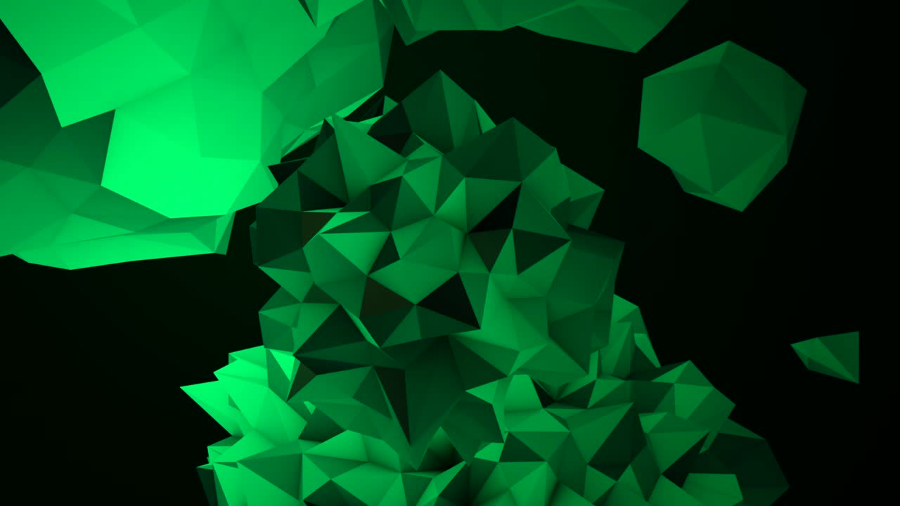 зеленая футуристическая жидкая сфера в темном пространстве