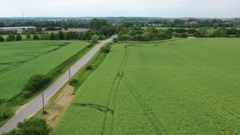 drone-flies-towards-a-small-town