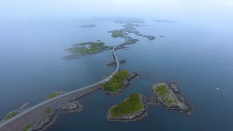 atlantic ocean road aerial footage norway