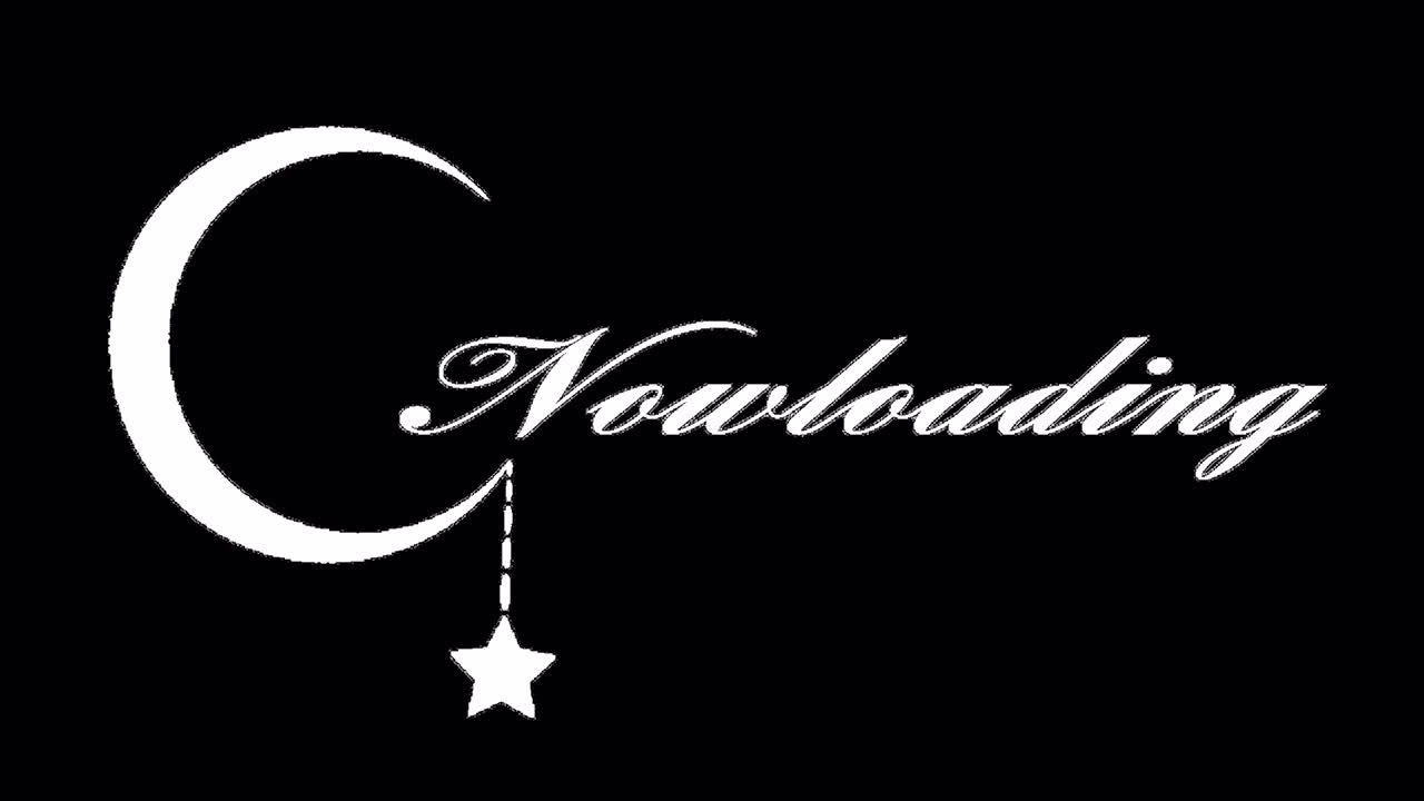 luna creciente cargando animación de texto 1080p - 30 fps - canal alfa