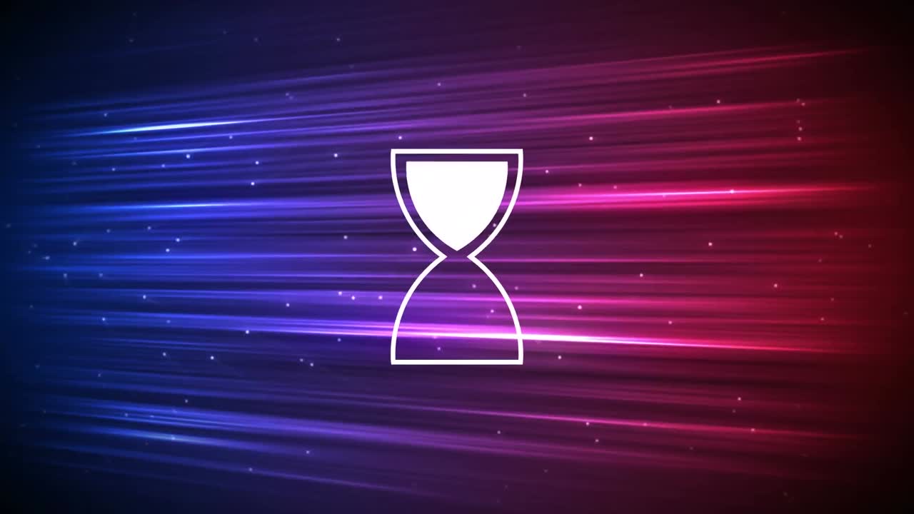 анимация значка таймера яйца над световыми тропами