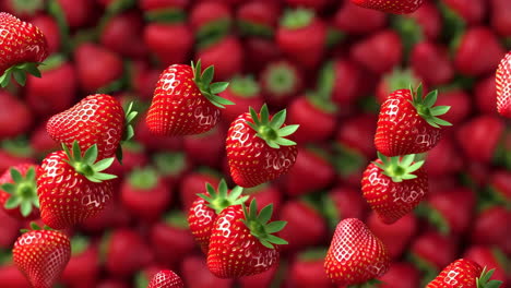 vibrant red strawberries background