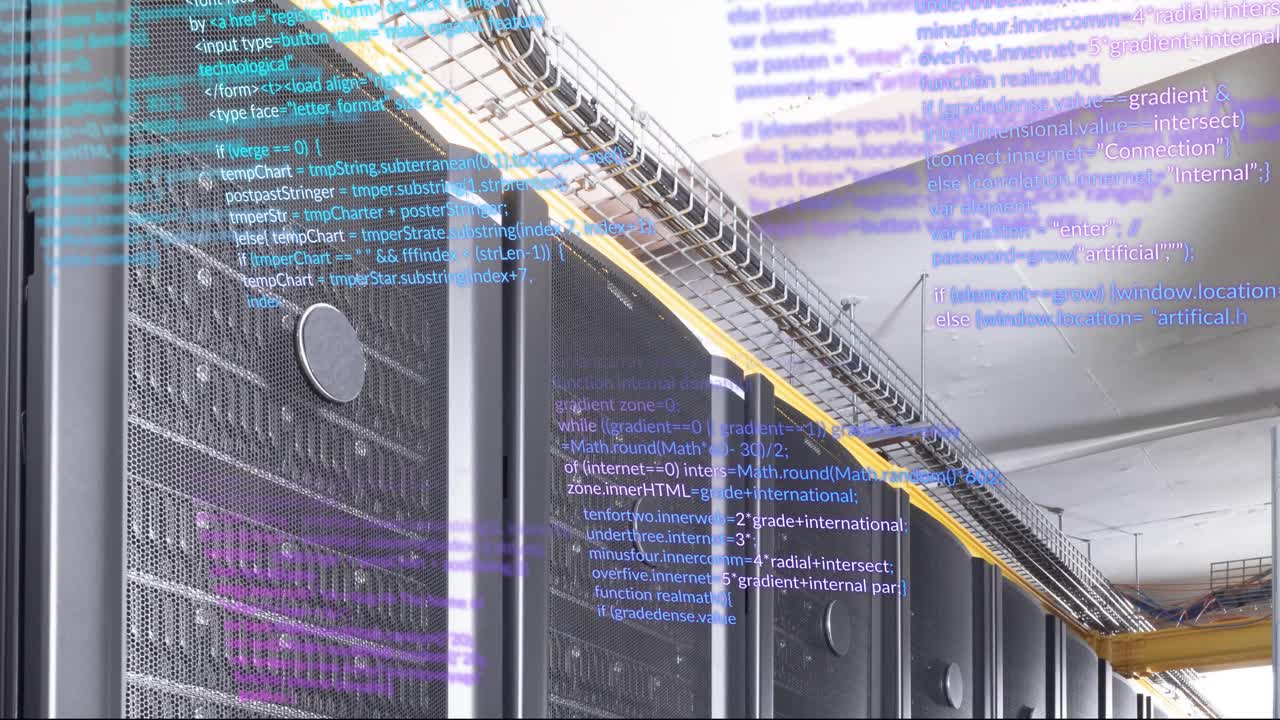 Animation of digital data processing over computer servers