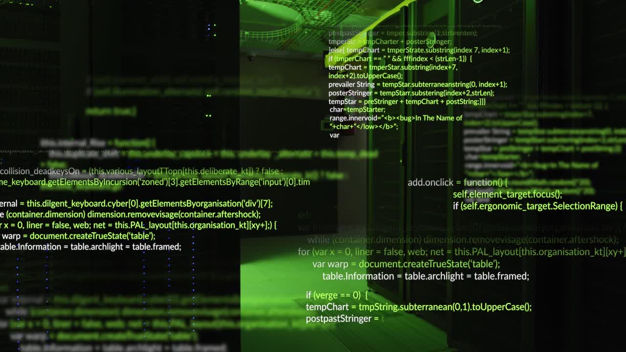 Animation of data processing over computer servers