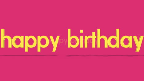 texto de feliz cumpleaños en gradiente rojo