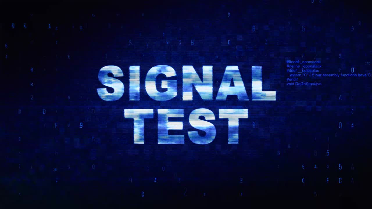 Signal Test Image with Distorted Display