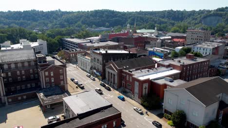 aerial of frankfort kentucky in 4k