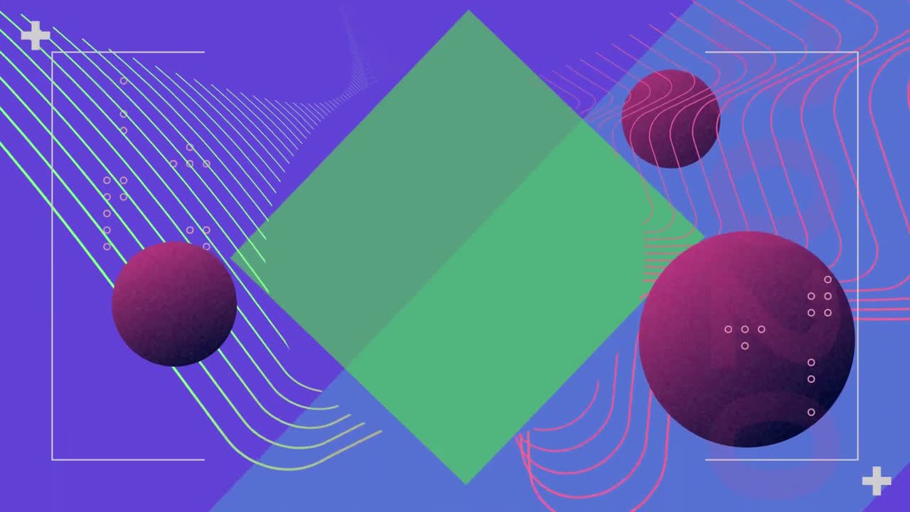 animación de la pantalla de un videojuego con formas