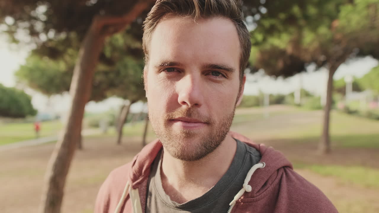 Portrait of a man in a park