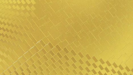abstracto geométrico fondo dorado azulejos de papel de aluminio textura de bucle sin costura fondo renderizado en 3d