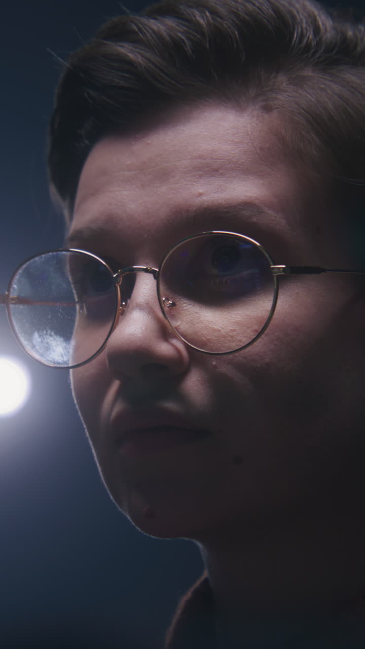 Close-up Portrait of Woman with Glasses