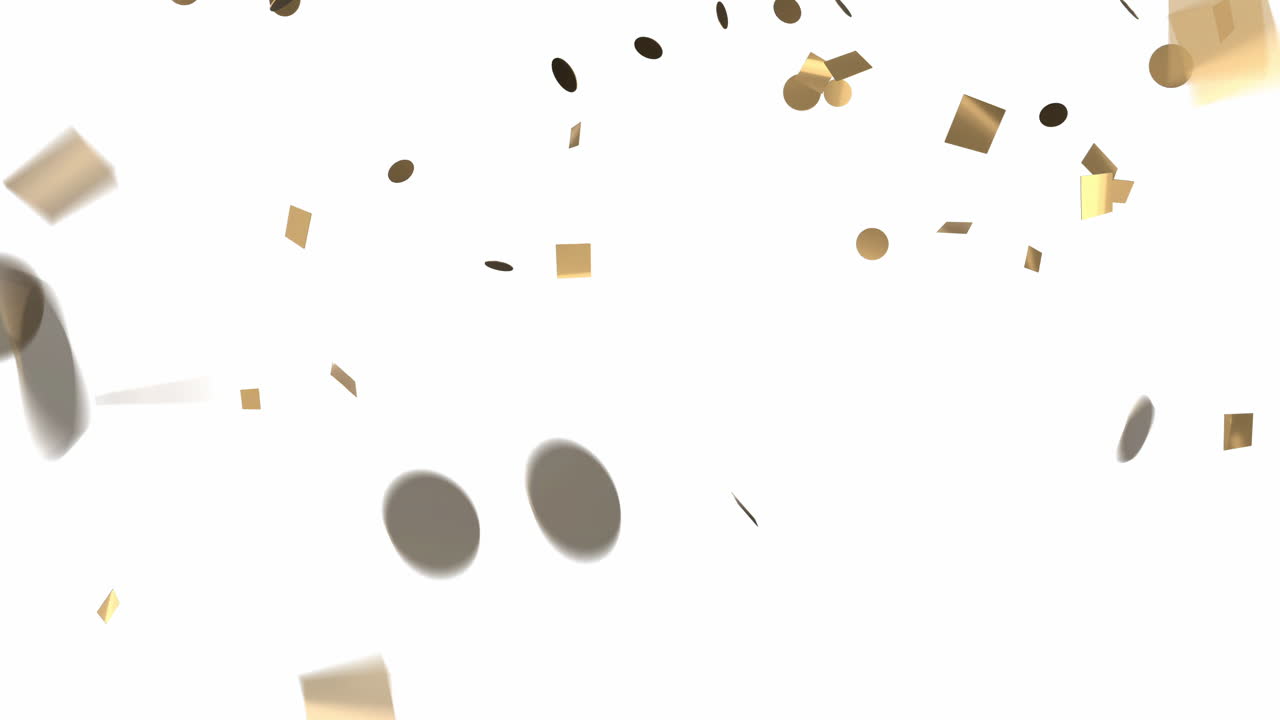 explosión de confeti dorado