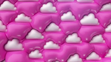 patrón de nubes rosadas