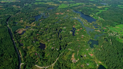 panoramic view of amatciems eco-village in latvia