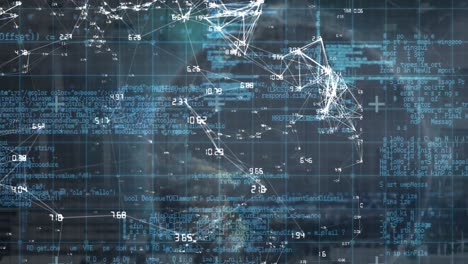 Animation-Der-Datenverarbeitung-über-Den-Globus