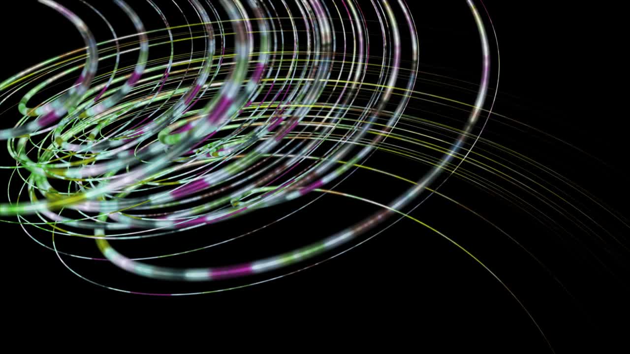 느린 동작에서 줄무 파동 객체와 환상적인 애니메이션, 4096x2304 루프 4k