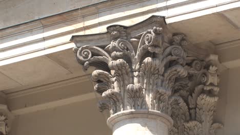 close up of facade of french cathedral of friedrichstadt at gendarmenmarkt, französischer dom, berlin, germany