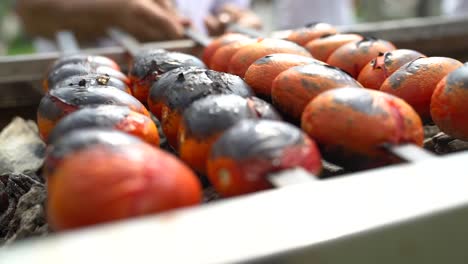 tomates asados en la barbacoa