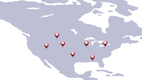 animation of a location pin revealing in usa map