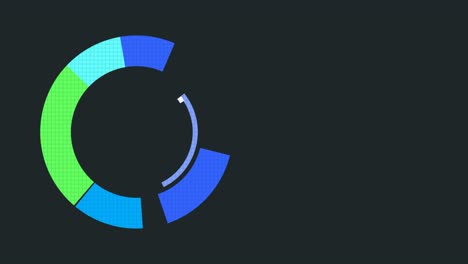 moving donut chart. abstract colorful animation