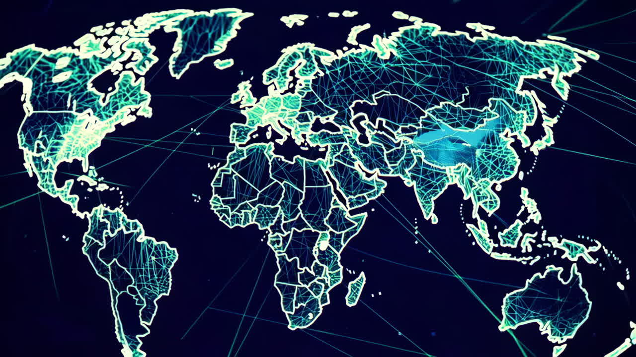 mapa de la red global