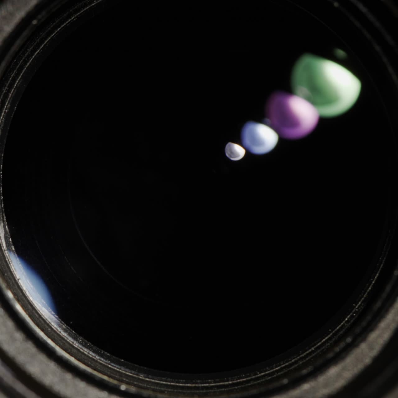 The camera lens changes focal length