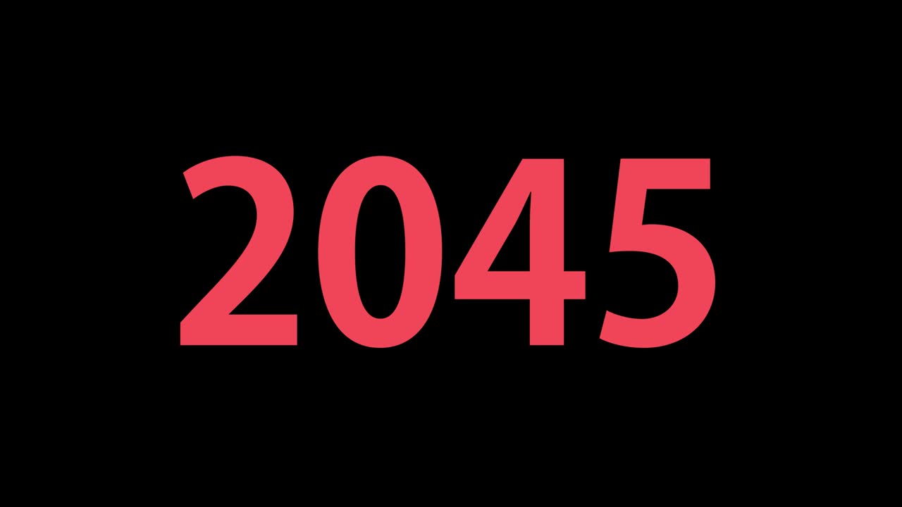 2045 animación de texto gráficos de movimiento