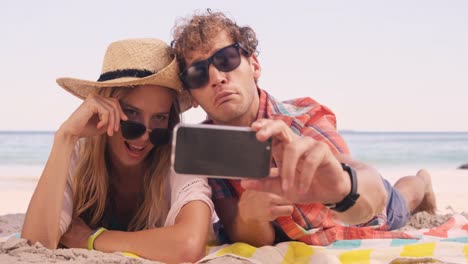 couple taking a selfie