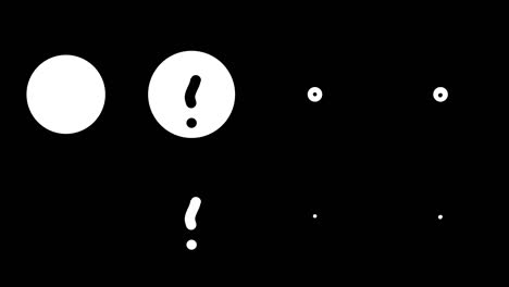 check mark and cross with question and exclamation symbol animation