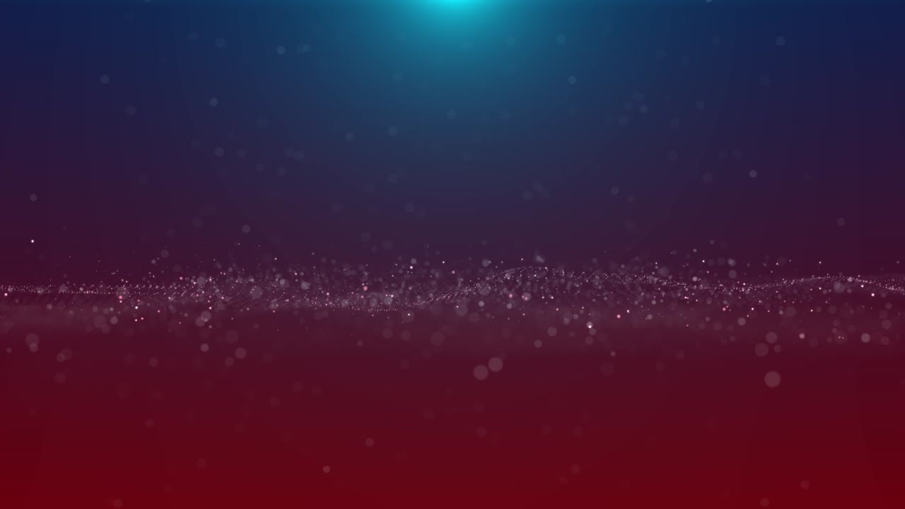 Futuristic abstract particle wave cyber digital technology background transition big data streaming