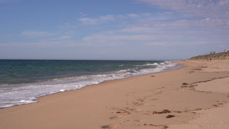 Paisaje-Idílico-De-La-Playa-En-Bunbury,-Australia---Plano-Amplio