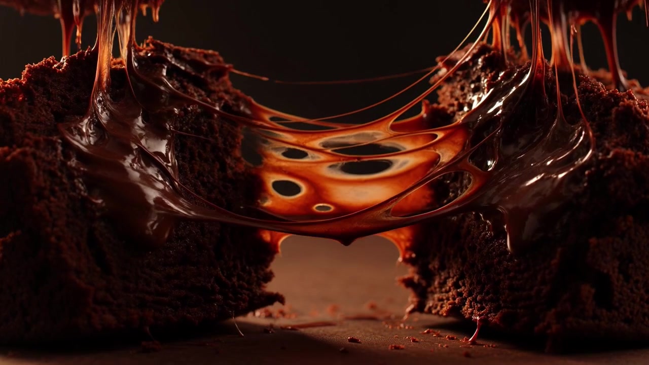 Tortino al cioccolato dal cuore morbido che viene aperto