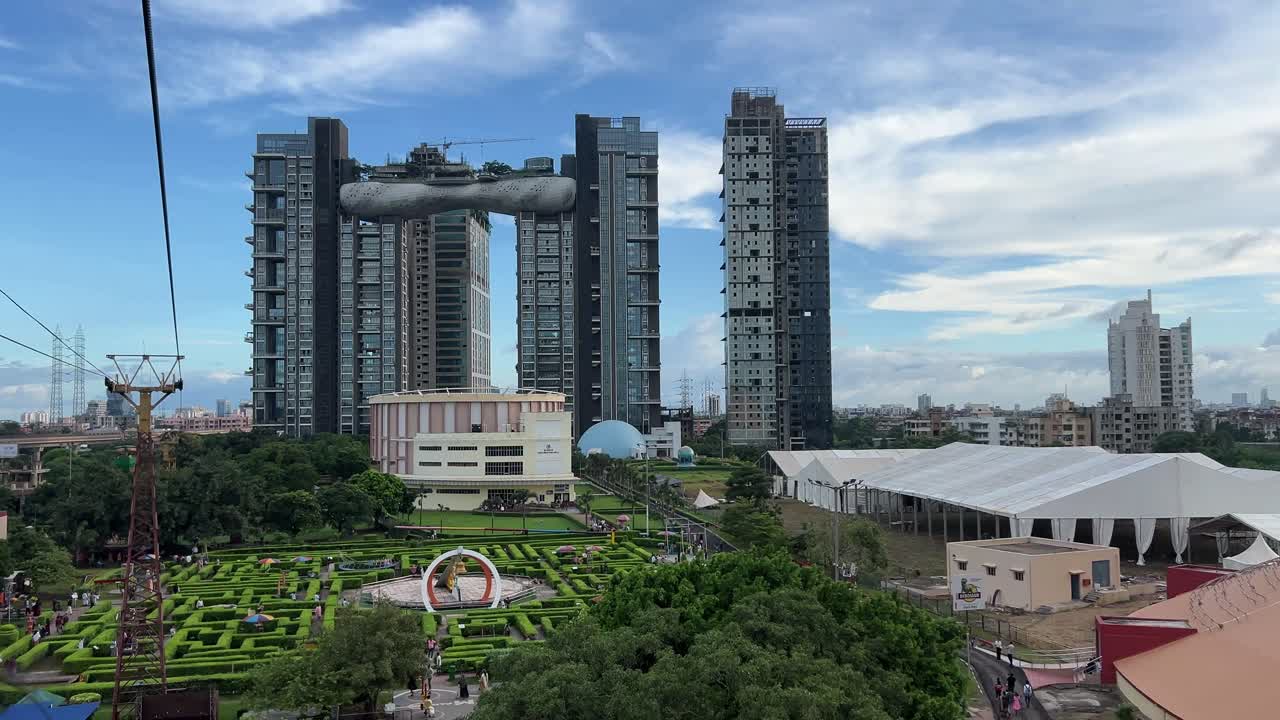 Aerial view of the magnificent Forum Atmosphere from the science city park of New town, Kolkata.