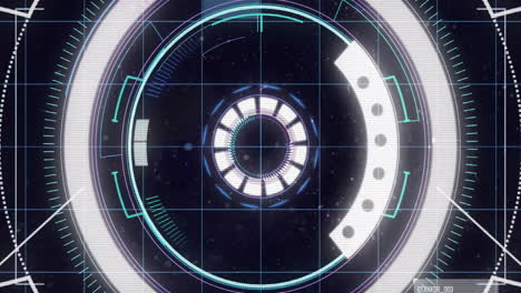 animation of digital data processing over scope scanning