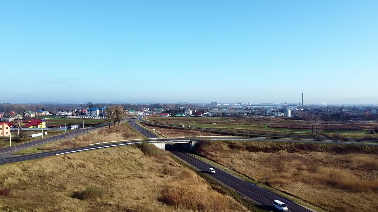 고리 도로 자동차 공중 시각