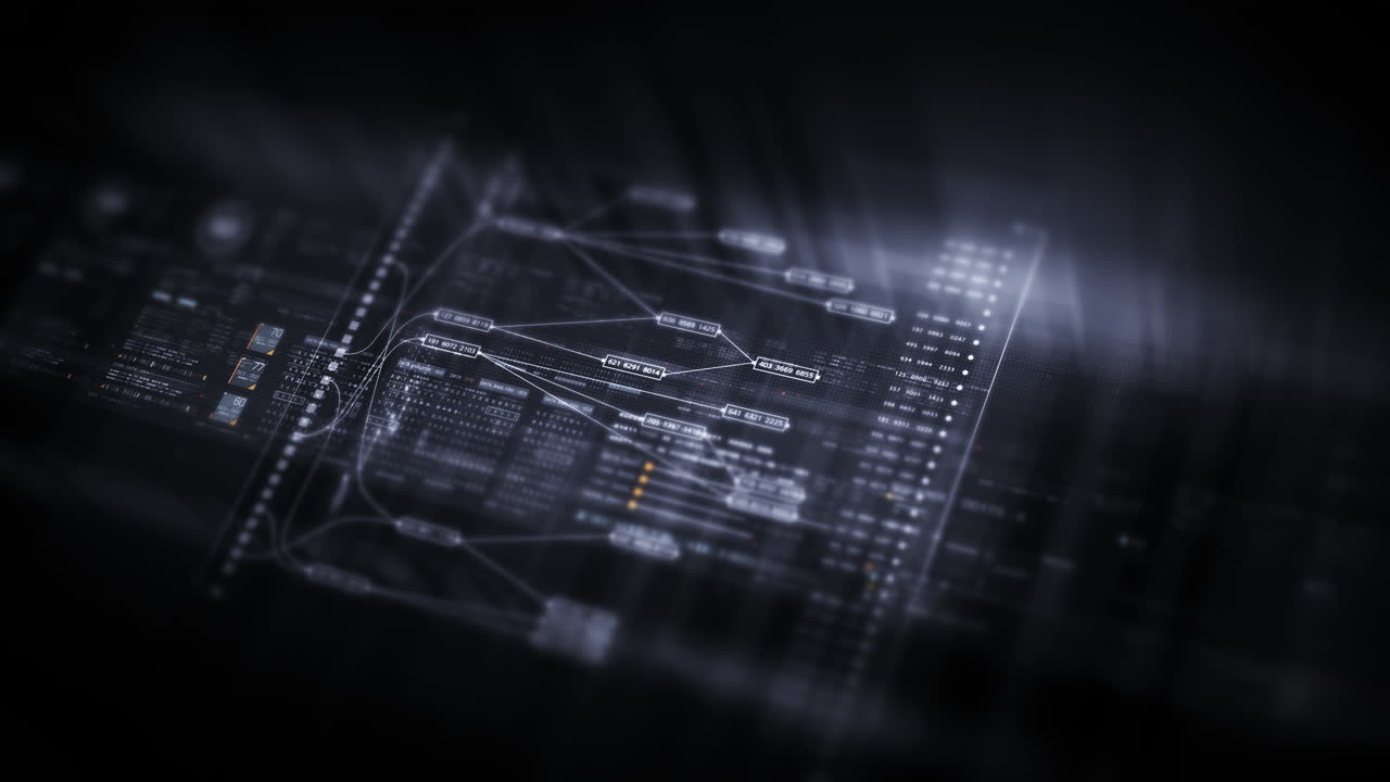 Abstract particle motion with vibrant colors, digital flowing particles, VR, futuristic sci-fi, tech innovation, and immersive cyber space background