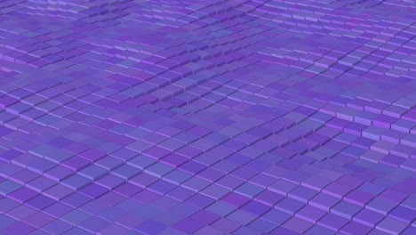 la superficie ondulada azul. el patrón del cubo. la animación abstracta, el renderizado 3d.