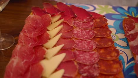 typical spanish iberian ham with cheese