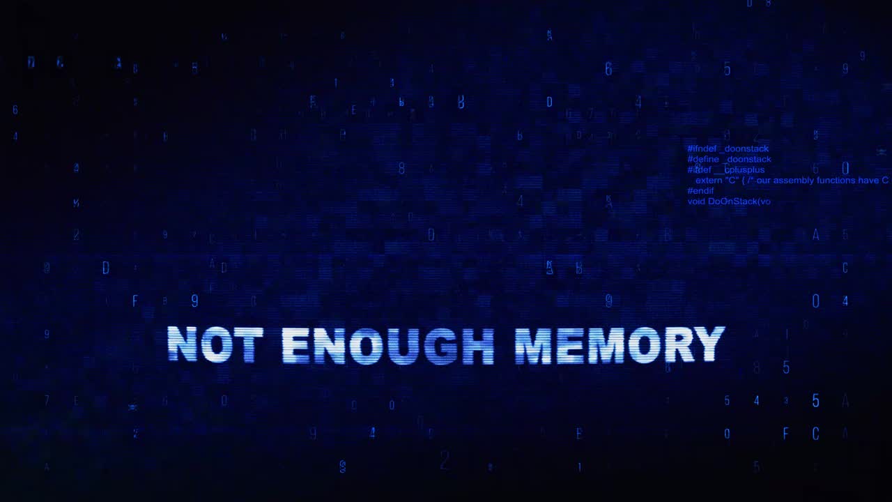 Not Enough Memory Error