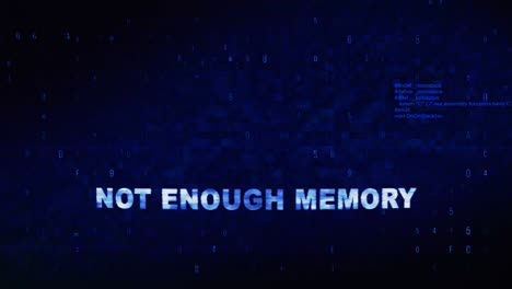 not enough memory error