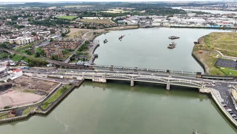 rochester bridge kent uk drone,aerial