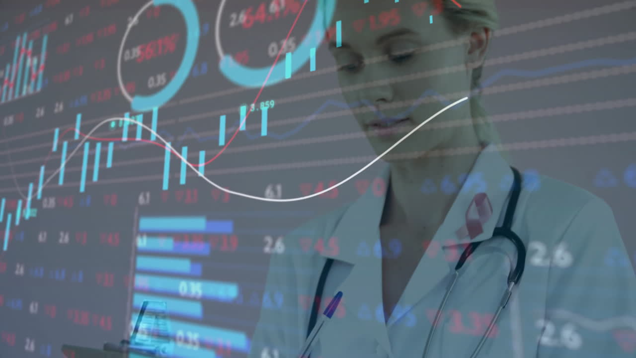 datos financieros y tendencias del mercado de valores animación más centrado profesional médico