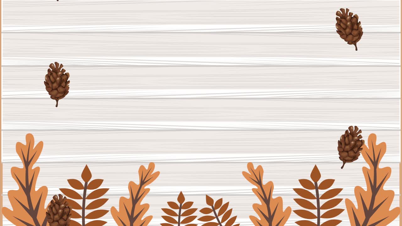autumn season leafs frame animation