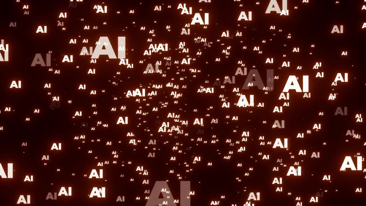 red holographic digital brain representing artificial intelligence, neural networks, and futuristic technology.