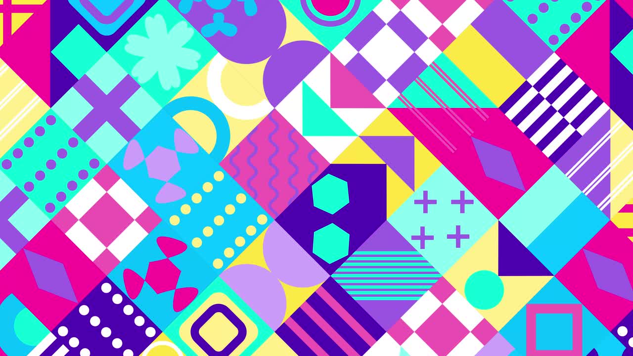 fondo geométrico azul y rosa