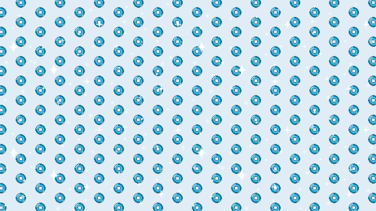 Pixel Art Blue Geometric Pattern