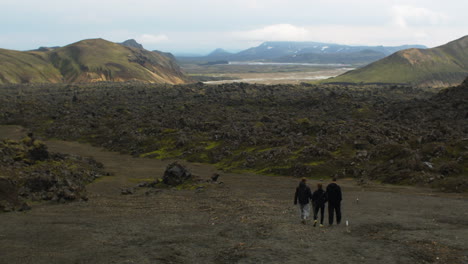 people walking and adventuring through beautiful icelandic landscape