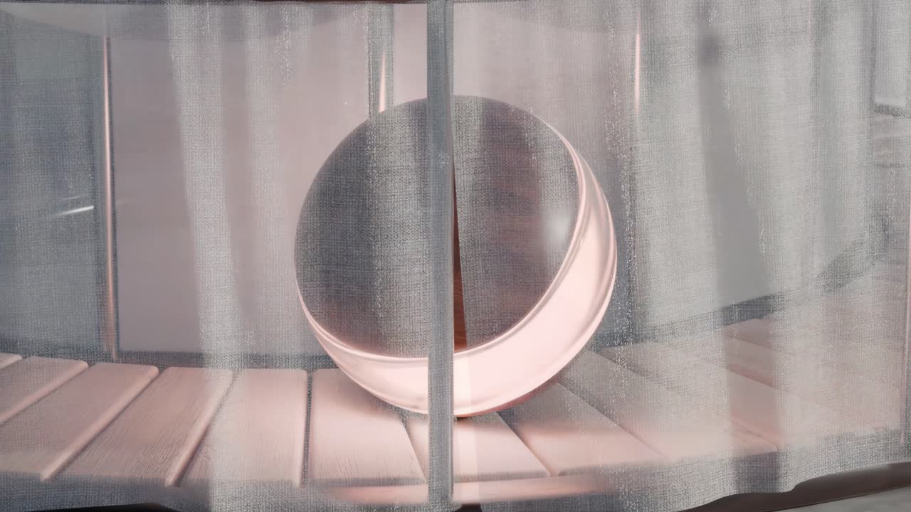 Glowing Sphere in Fabric Setting