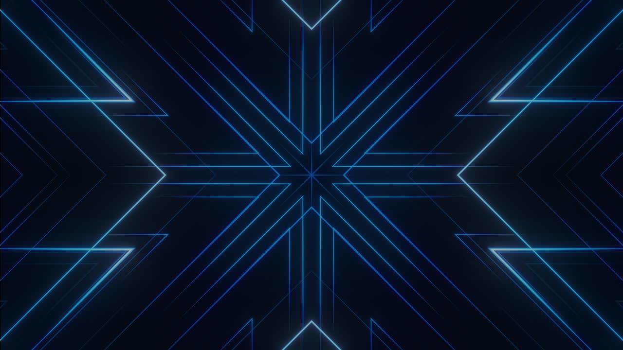 Abstract Neon Light Geometric Pattern