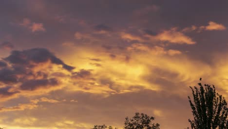 Fluffy-thick-clouds-floating-in-colorful-sky